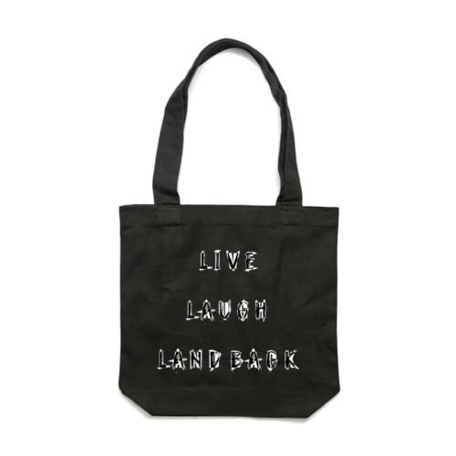 LIVE LAUGH LAND BACK + MISTY - AS Colour Carrie Tote Bag  Thumbnail