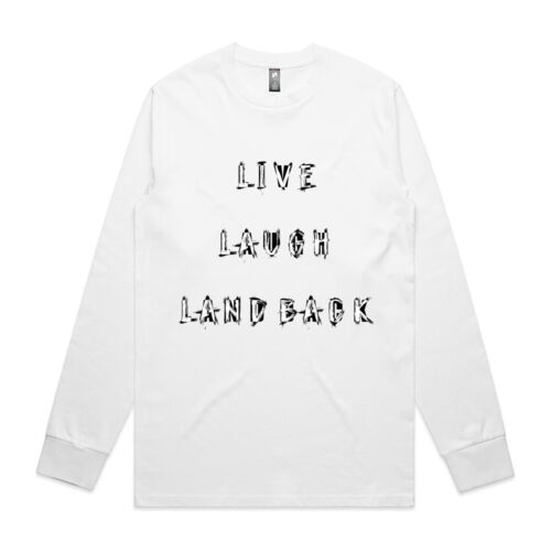LIVE LAUGH LAND BACK - AS Colour Classic Long Sleeved Tee Thumbnail