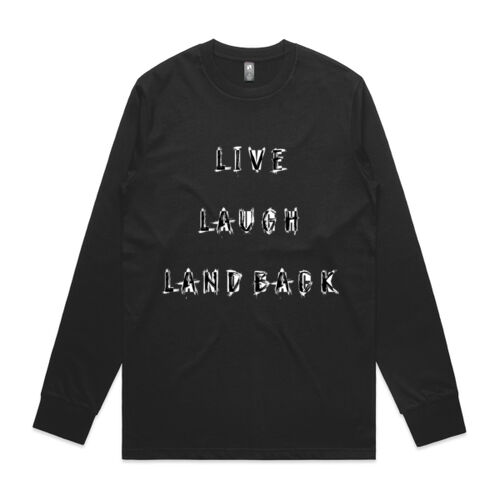 LIVE LAUGH LAND BACK - AS Colour Classic Long Sleeved Tee Thumbnail